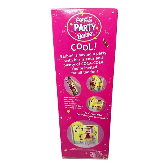 Mattel 1998 Coca-Cola Party Barbie Doll 22964 Vintage Collectable Toy BNIB - Picture 2 of 6